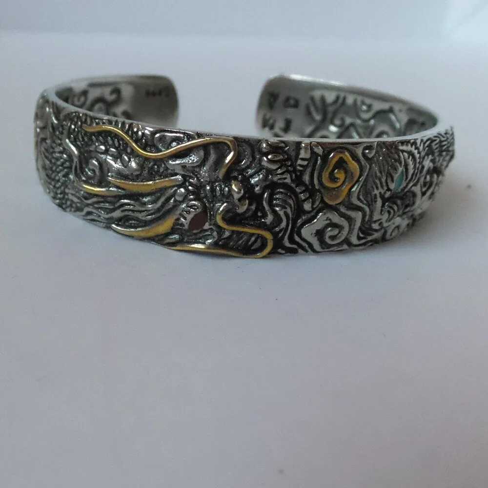 Buddha Power Sterling Silver cuff bracelet - Picture 11 of 15